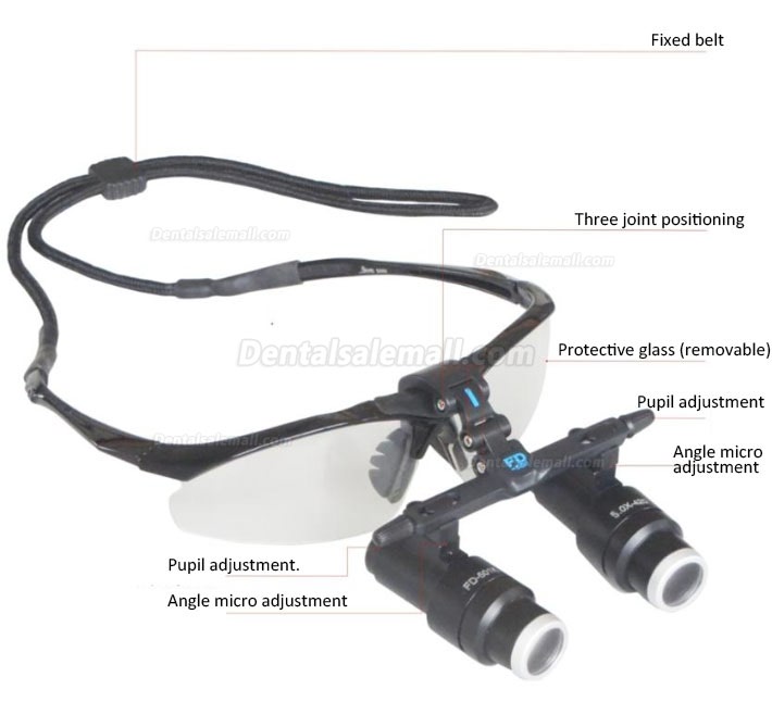 KWS FD-501K-1 Dental Medical Binocular Loupes Magnifying Glasses Maginifier